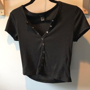 Forever 21 black crop top